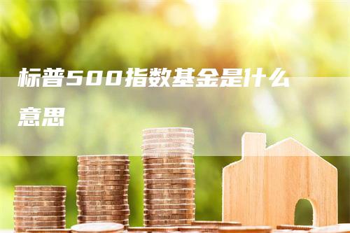 标普500指数基金是什么意思