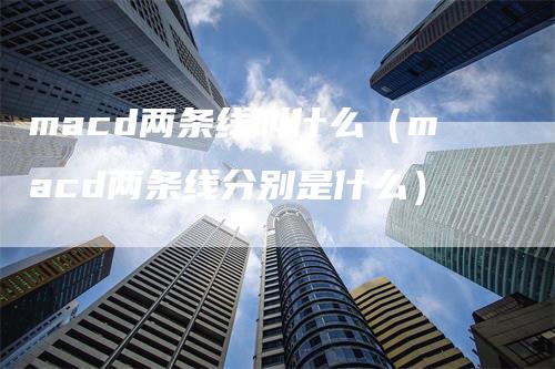 macd两条线叫什么（macd两条线分别是什么）