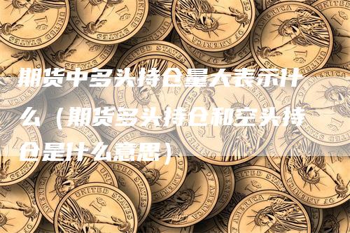 期货中多头持仓量大表示什么（期货多头持仓和空头持仓是什么意思）